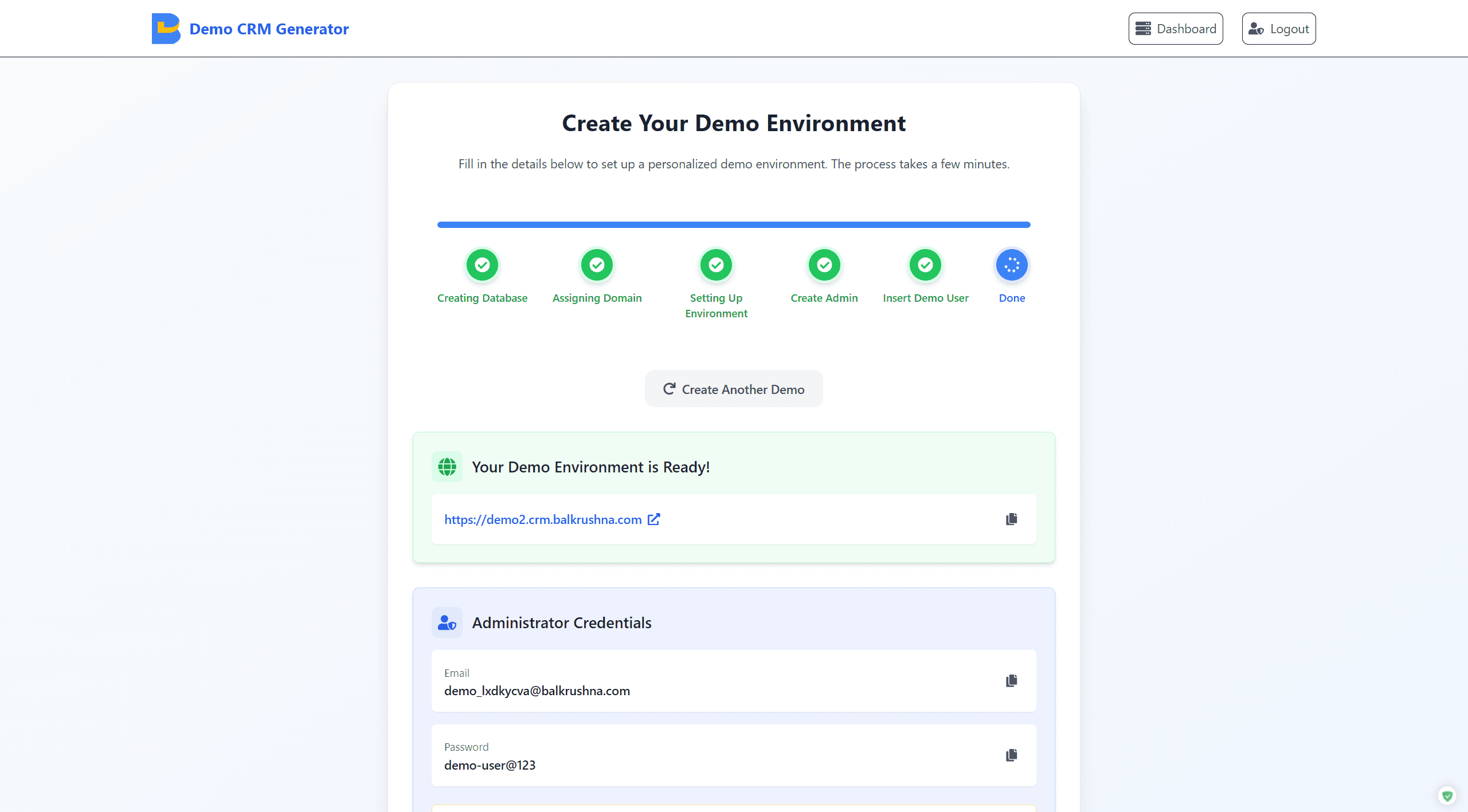 Autonomous CRM Demo Platform screenshot 4